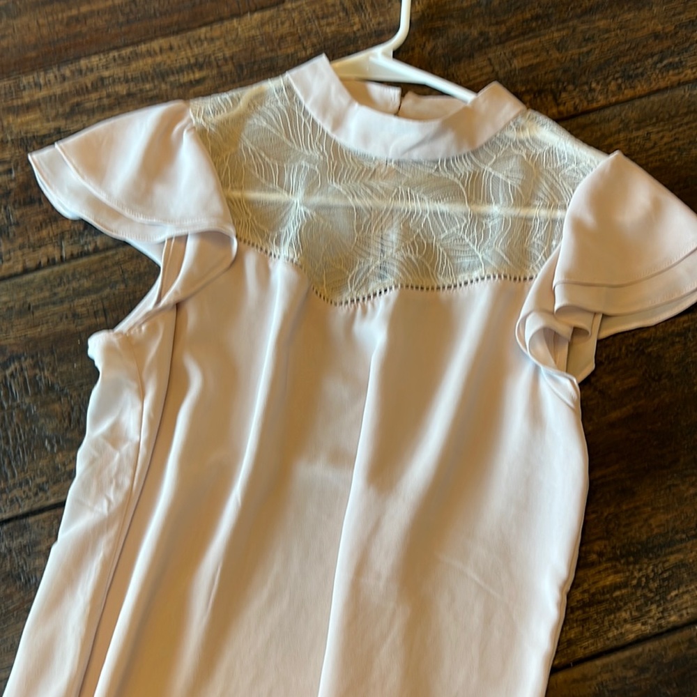 H&M womens blush blouse size 2